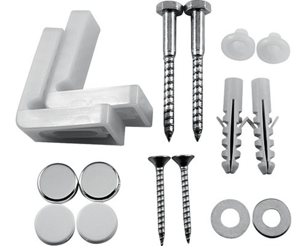 Duravit Befestigung 45x35mm, Abdeckkappen weiß/chrom Produktbild 