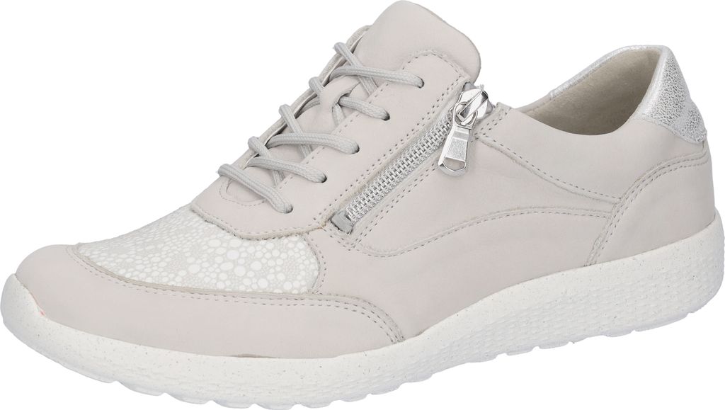 Lugina Schnürschuh - Silber Veloursleder Größe: 38 Normal Produktbild 