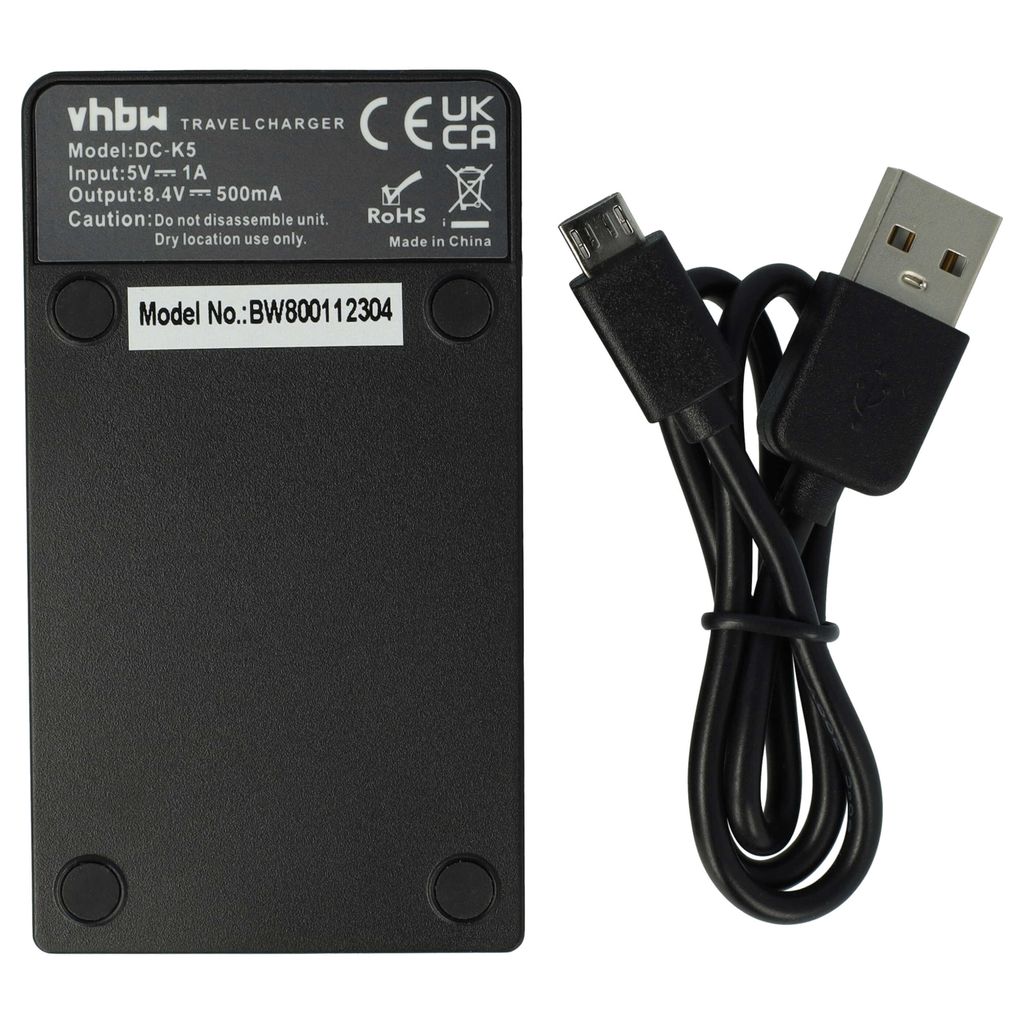 vhbw USB Ladegerät kompatibel mit Sony ZV-E10, RX1R III Kamera Camcorder/Akku - Ladeschale, Ladeanzeige, 8,4 V