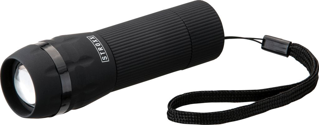Taschenlampe, 55 Lumen, 14 Std. Leuchtdauer, verstellbarer Leuchtwinkel, robust, Handschlaufe, 105 mm