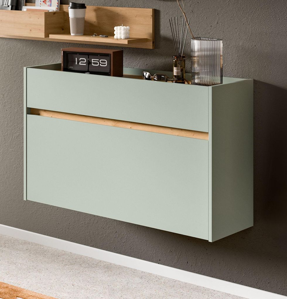 Scarpiera a muro Drive | Salvia / Rovere Artisan Immagine del prodotto 