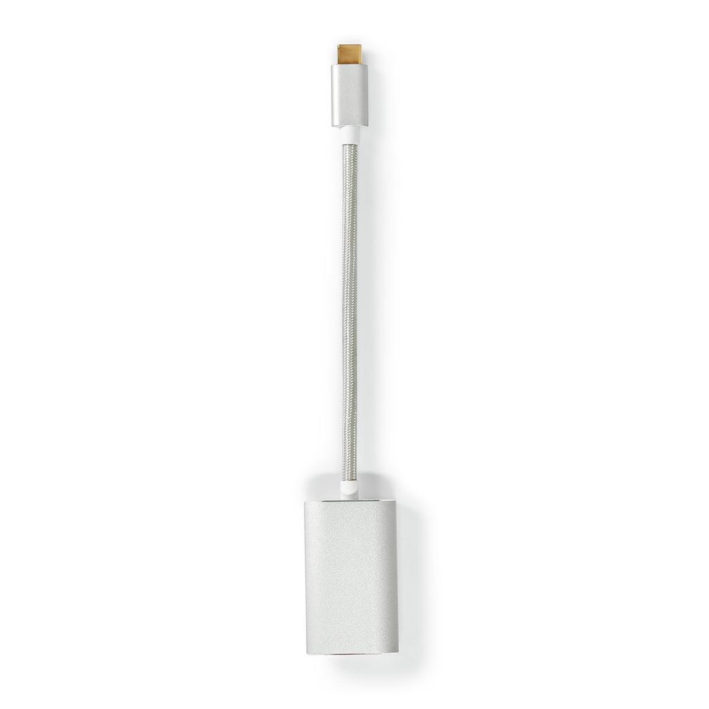 Nedis USB-C Adapter / USB 3.2 Gen 1 / USB-C Stecker / Mini DisplayPort Buchse / Power delivery / 0.20 m / Rund / Vergoldet / Geflochten / Nyl...