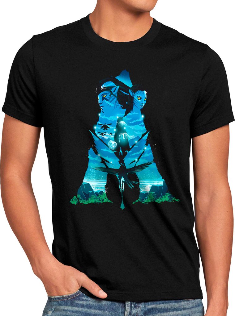 BaumwolleCloud Water Way Herren T-Shirt navi pandora science fiction