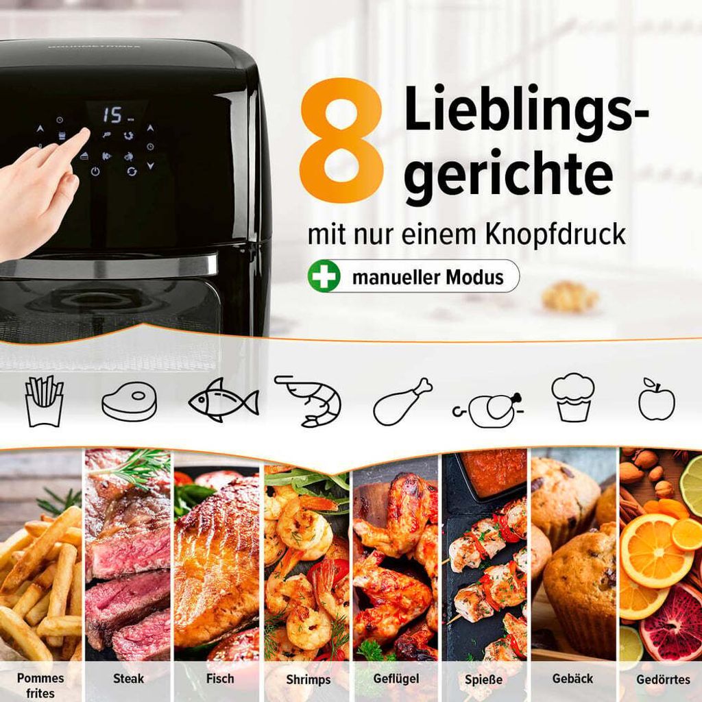 GOURMETmaxx XXL Heißluftfritteuse 12 Liter Fritteuse Produktbild 3