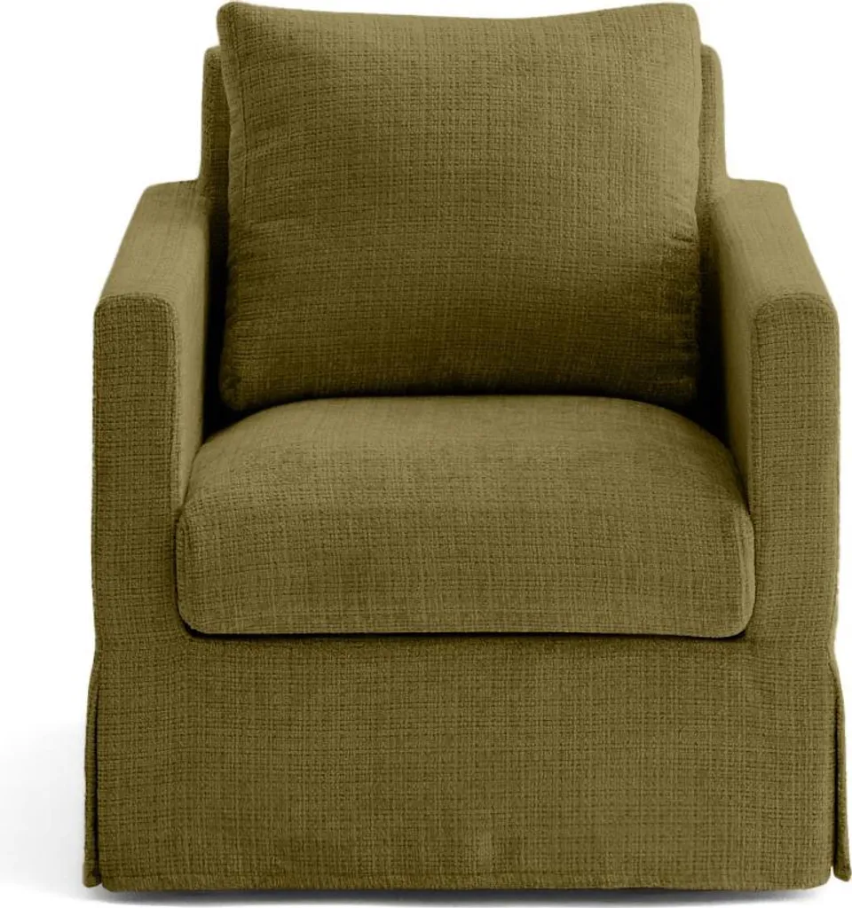 Protégez votre fauteuil Serena avec cette housse velours Vert Olive
