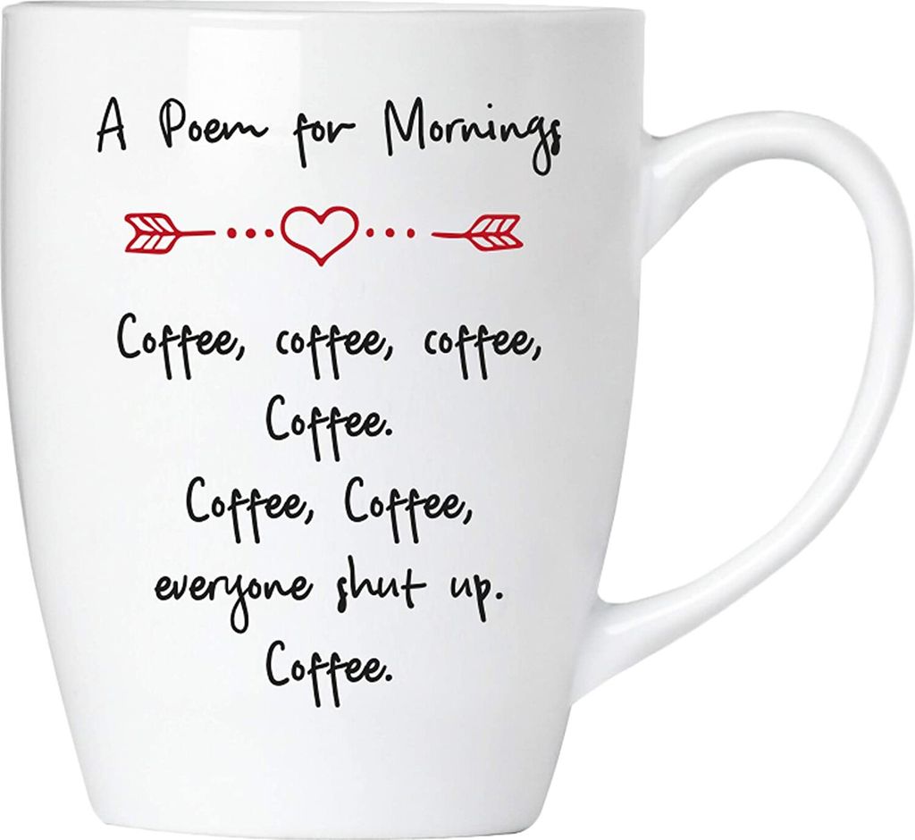 BRUBAKER - Coffee Poem - Everyone Shut up. - Kaffeetasse Produktbild 