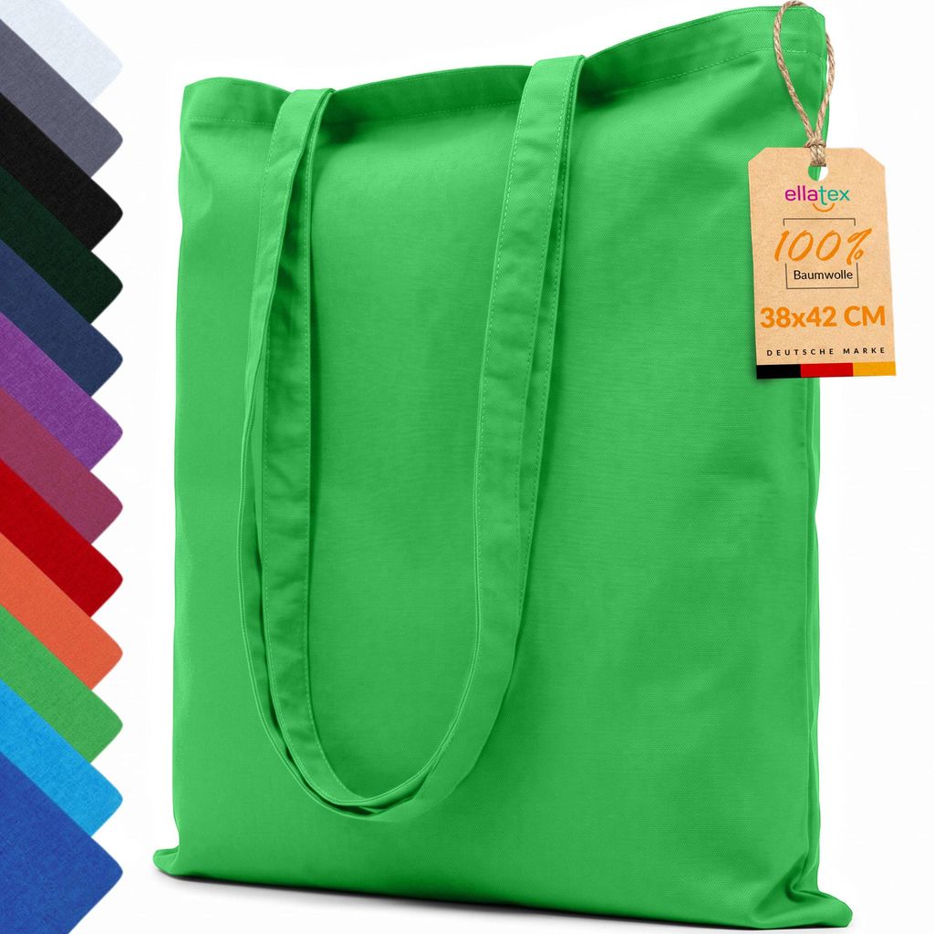 EllaTex Baumwolltasche 38x42 cm – Stoffbeutel aus 100% Produktbild 