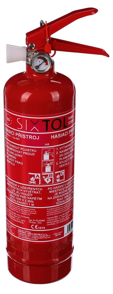 Pulverfeuerlöscher FIRE STOP 1 kg, ABC, Vollmetall, Produktbild 