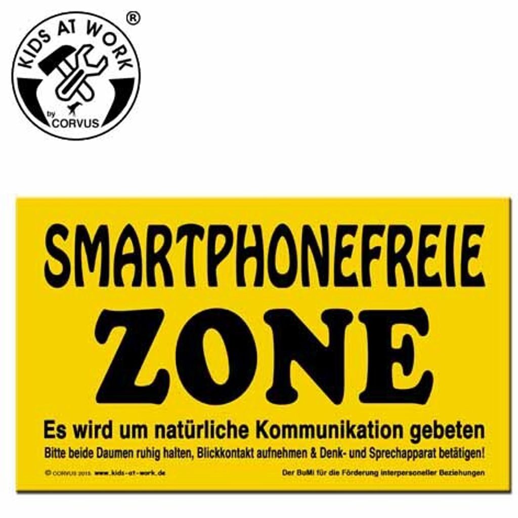 Corvus Kids at Work Schild Smartphonefreie Zone
