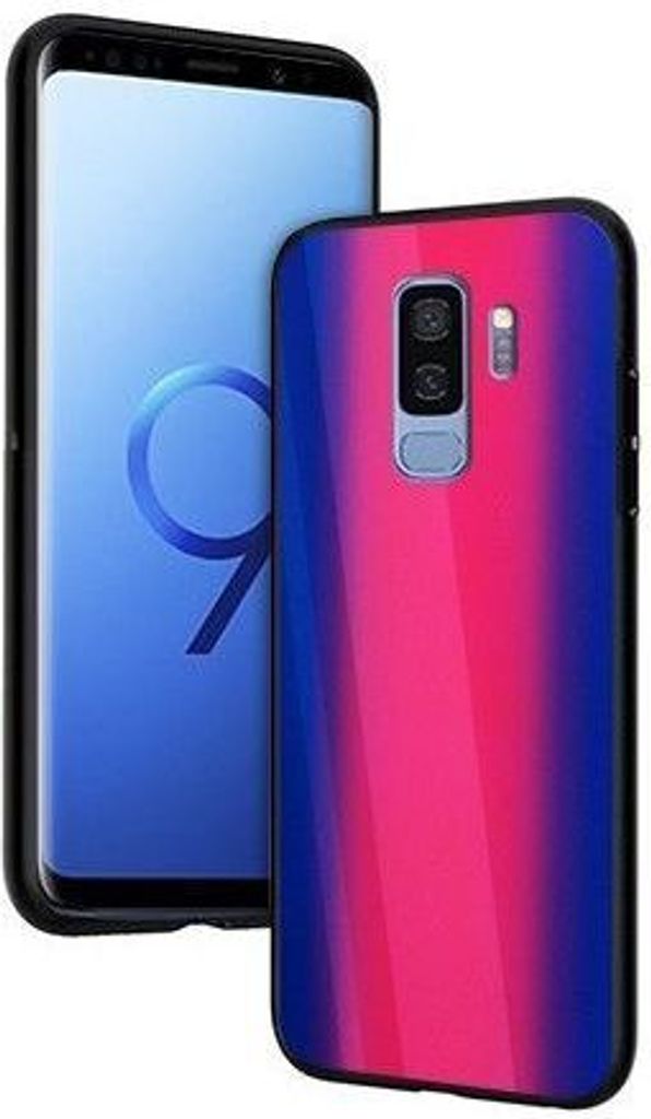 Vennus Glass Hülle für Samsung Galaxy S9 Plus - Stylisch und Schützend in Rot KP17719
