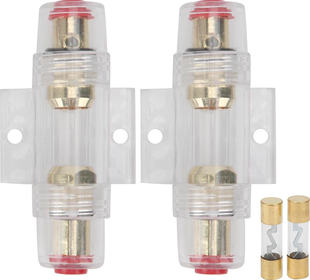 2pcs Car Audio Agu Sicherungshalter mit 60A 80A -Sicherungshalter für 4 6 8 Gauge Draht 12‐24V