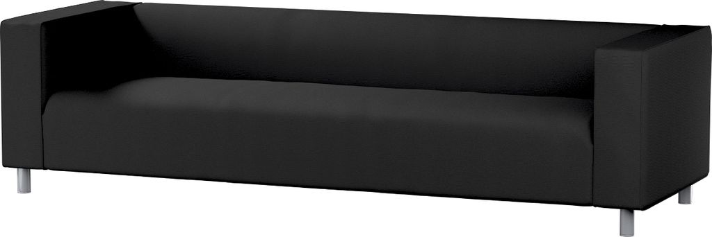 Dekoria Bezug für Klippan 4-Sitzer Sofa, schwarz, Bezug für Klippan 4-Sitzer