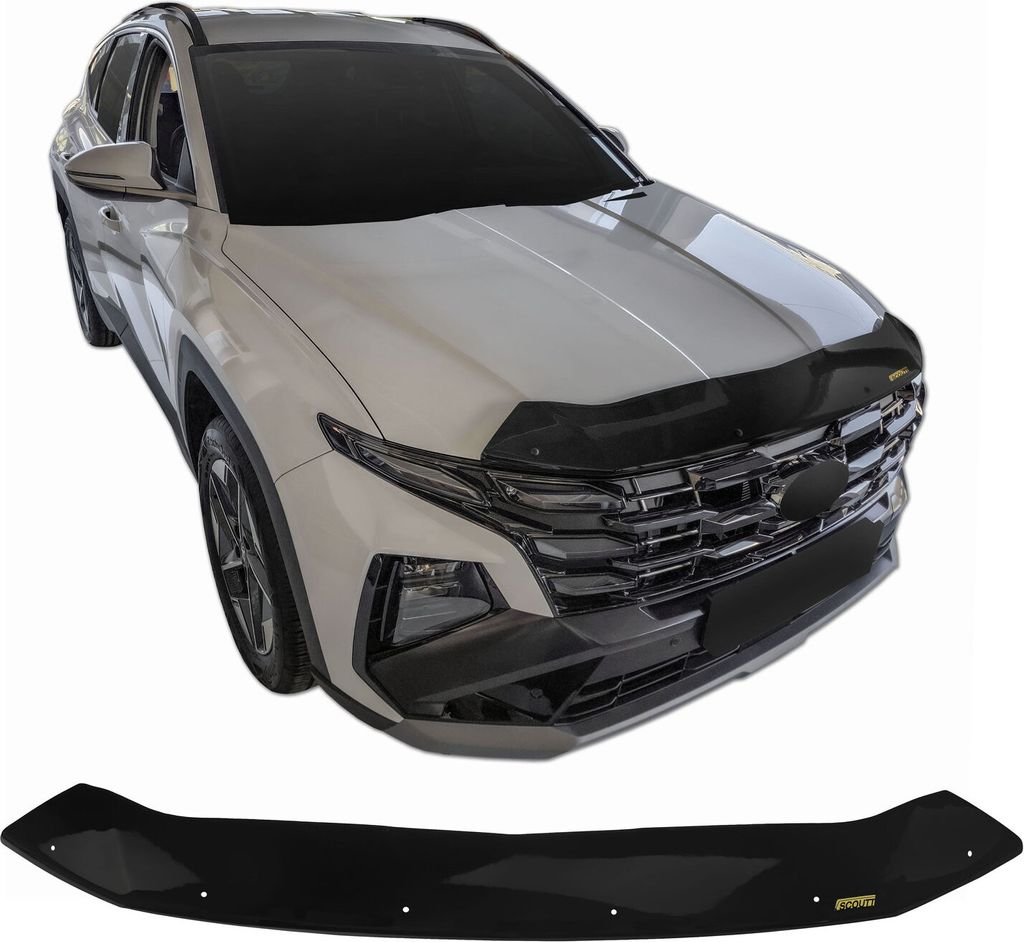 SCOUTT | Motorhaube Windabweiser Insekten Steinschlagschutz Für Hyundai Tucson Ab 2021, Aerodynamisch, Einfache Montage, Getönt, Spezielle Halter...