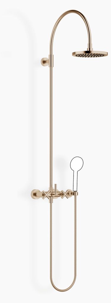 Dornbracht TARA Showerpipe mit Brausebatterie ohne Handbrause, flowReduce, 26632892-46