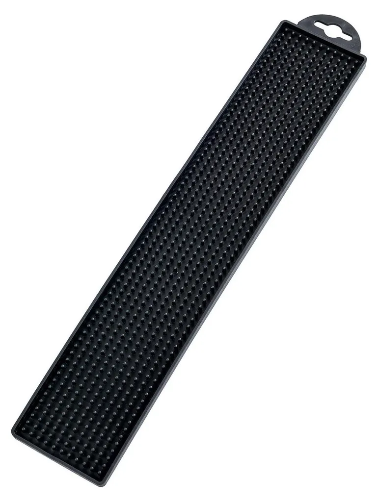 Tapis pour sécher la vaisselle et les verres étroit noir spécial bar