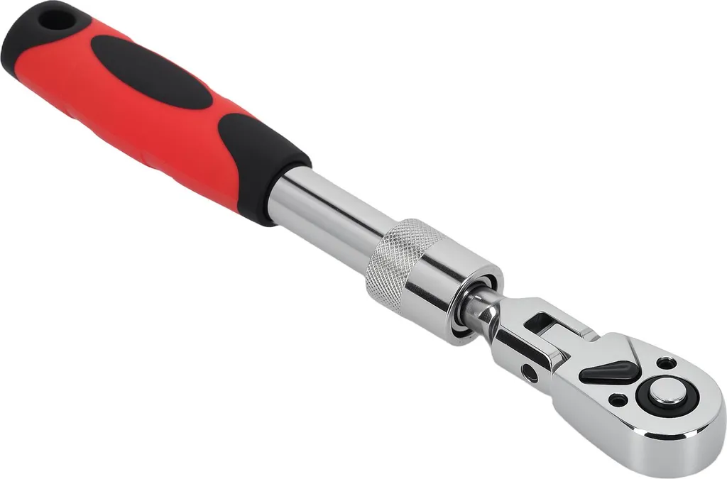 Clé à cliquet 1/4 pouce 72 dents avec tête flexible 180° en acier 40Cr