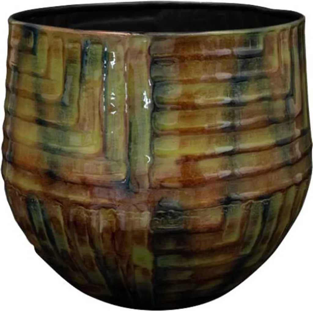 Sublimez vos plantes avec ce pot de fleurs oriental Ø 34 cm anti-UV