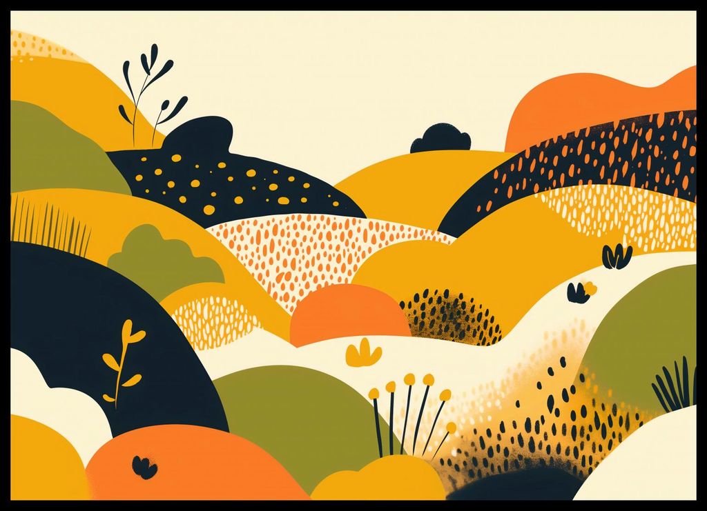 Plakat 70x50cm Landschaft in Sonnentönen