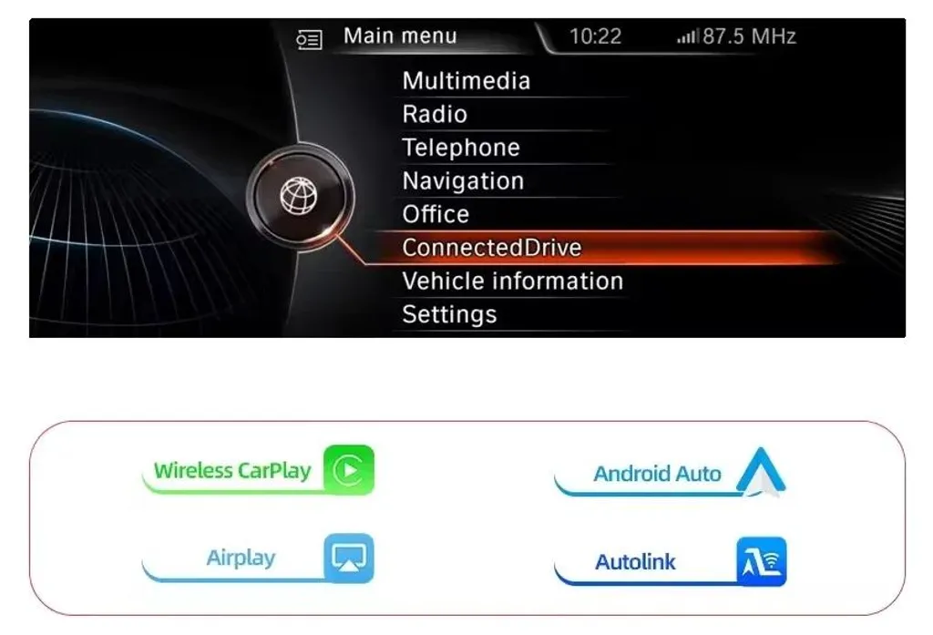 Interface CarPlay sans fil pour Système NBT - Module Android Auto WiFi