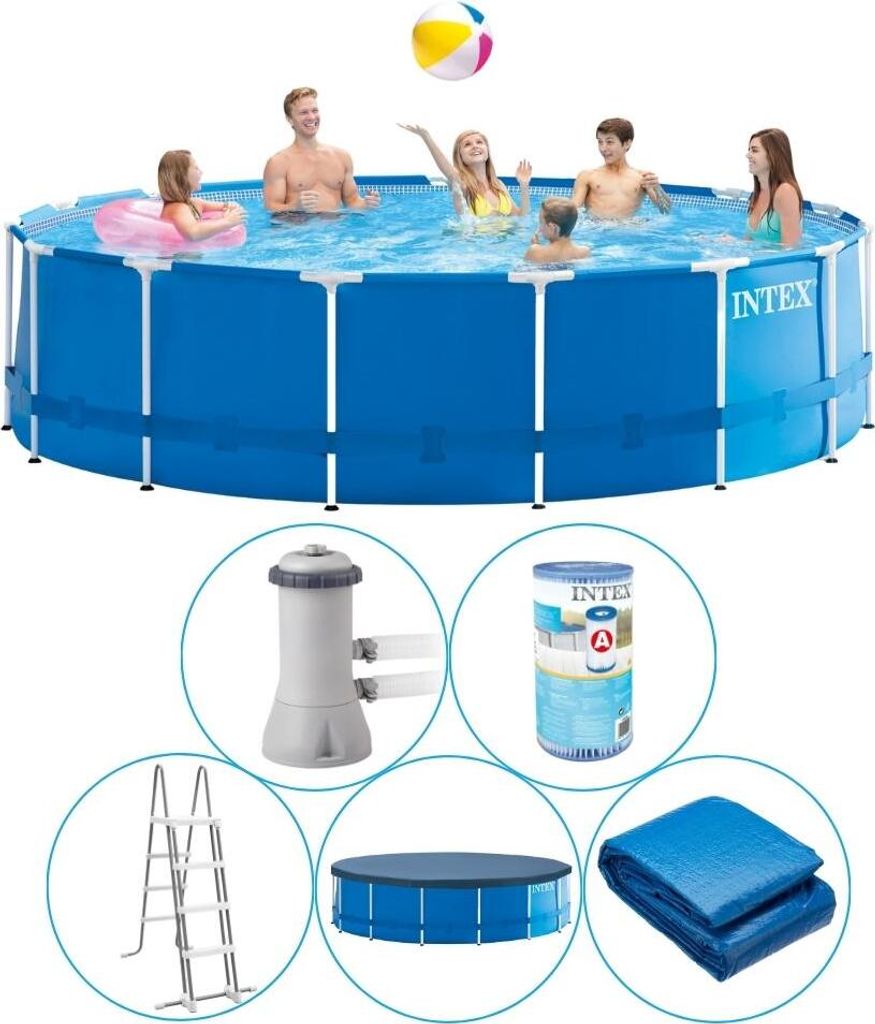 Intex Metall Frame Pool 457x122cm, inkl. GS-Filterpumpe Produktbild 5