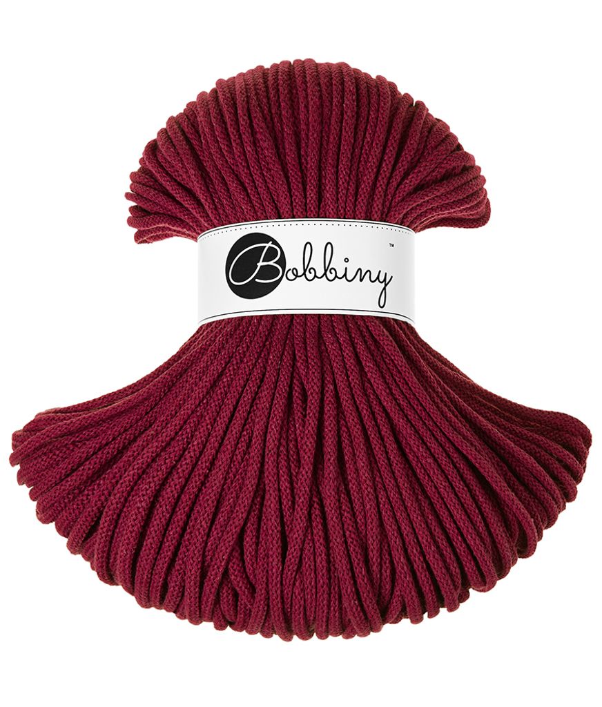 Bobbiny Premium 5 mm 100 m Wine Red Šňůra Obrázek produktu 