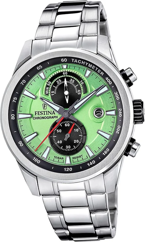 Orologio Festina Uomo Timeless F20694/3 Argento e Verde | Eleganza