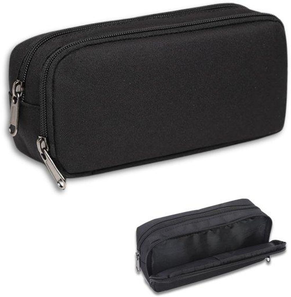 Schulorganizer für Mädchen und Frauen, 2-Teilige Tasche mit großem Fassungsvermögen, schwarz, mit Klemmhalter und Reißverschluss