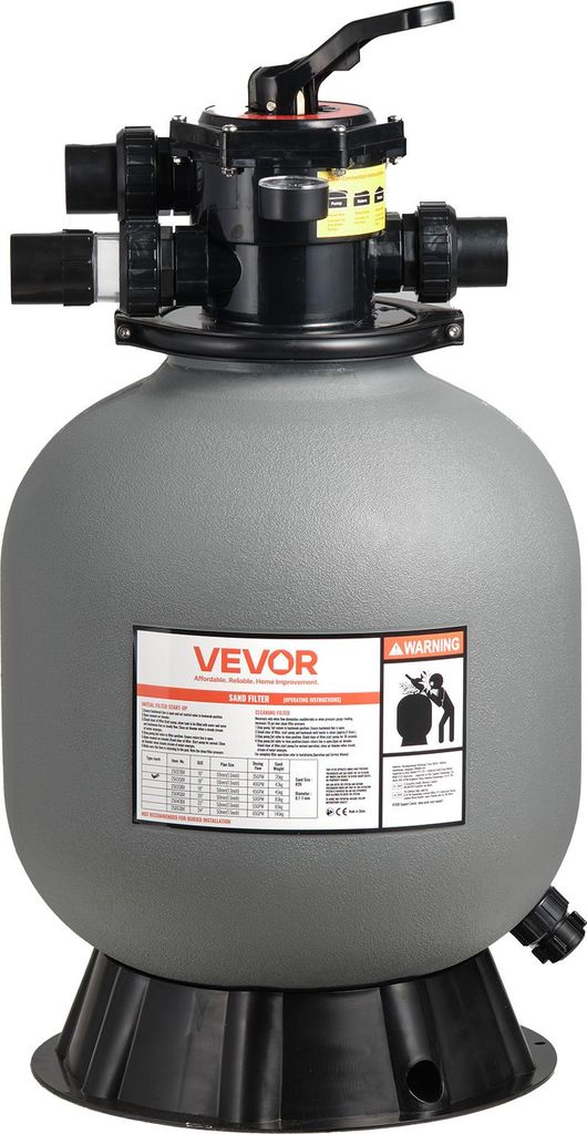 Filtre à sable VEVOR, cuve de filtration de 450 mm, système Image du produit 