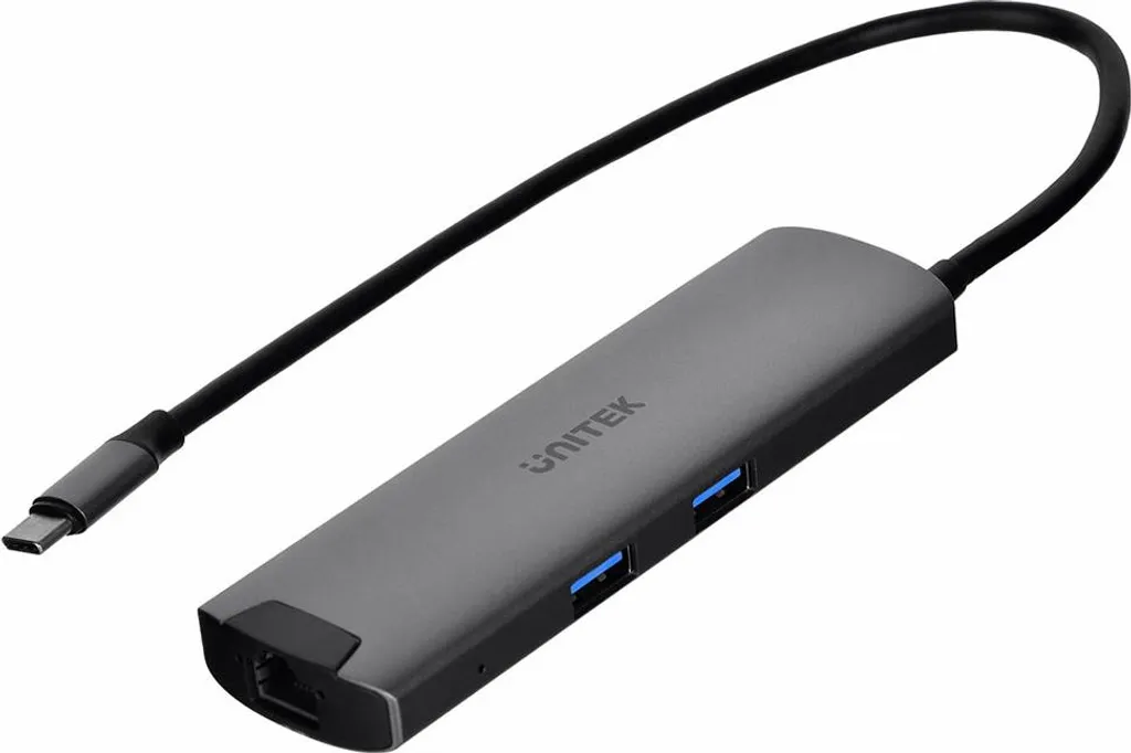 Unitek Hub USB-C 5Gbps 4K HDMI RJ45 PD 100W | Docking Station Premium