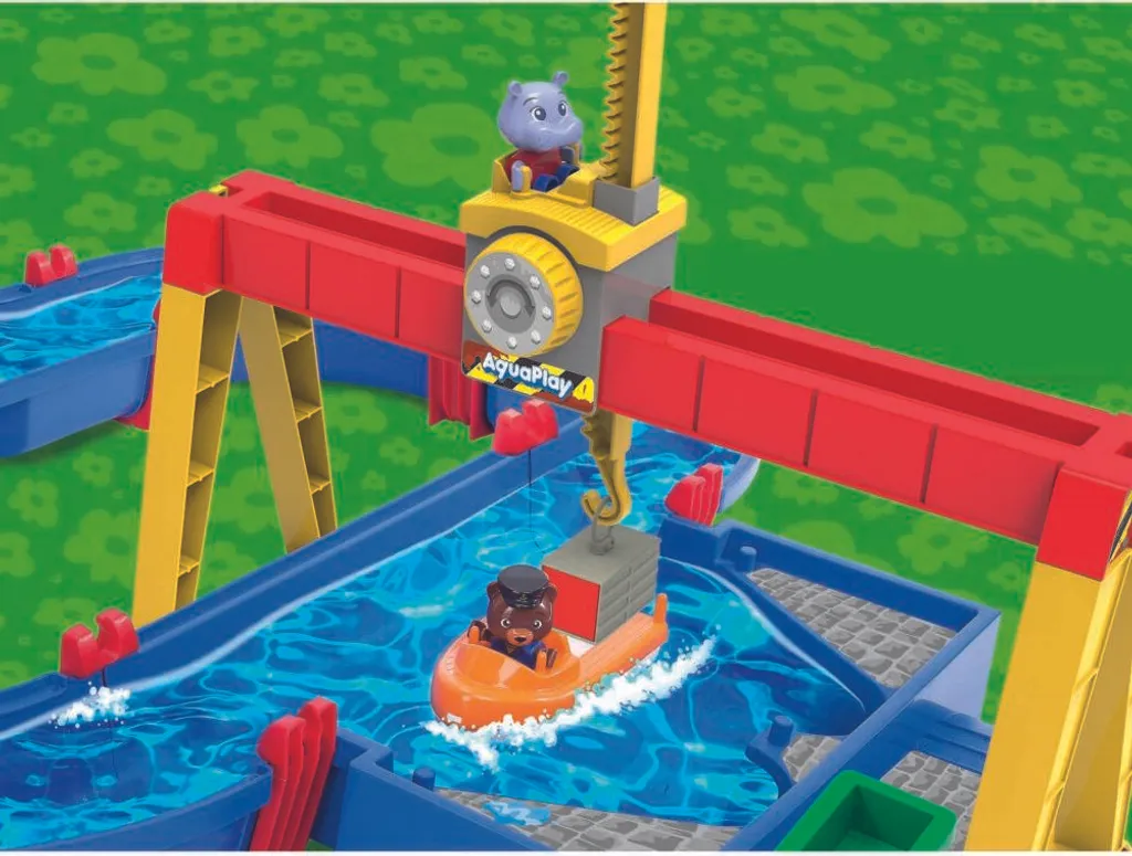AquaPlay ContainerPort Set de Jeu avec Grue Pivotante et Écluse Mobile - 11
