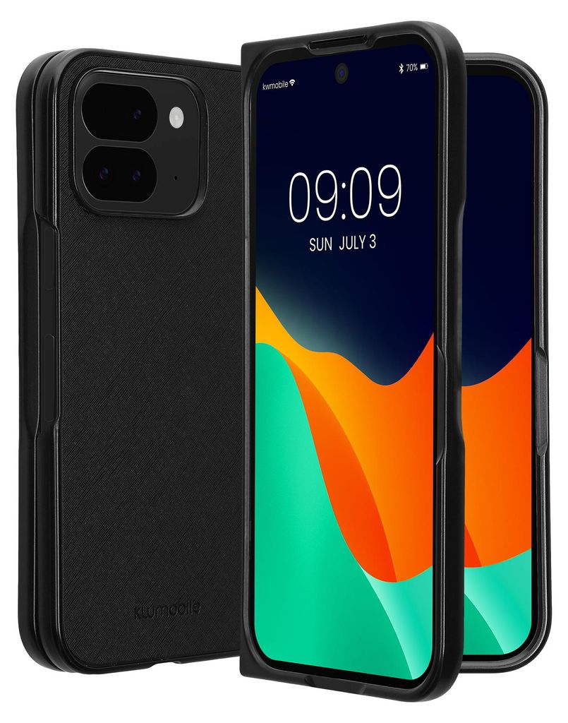 kwmobile Flip Hardcase kompatibel mit Google Pixel 9 Pro Fold - Hülle für Foldable Handy - Handyhülle in Schwarz