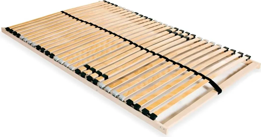 Cadre de lit à lattes 140x200 cm ergonomique pour un couchage 2 personnes