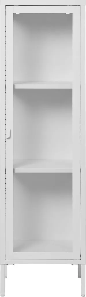 Meuble vitrine Brisbane blanc 2 portes pour exposition et rangement