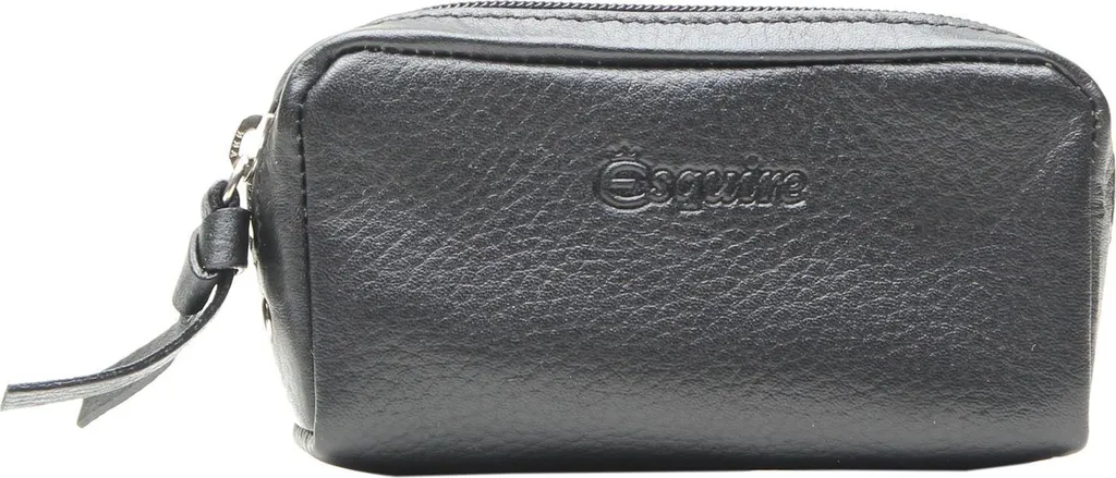 Esquire Pelle Caso Chiave Primavera RFID Nero - Slim Key Case