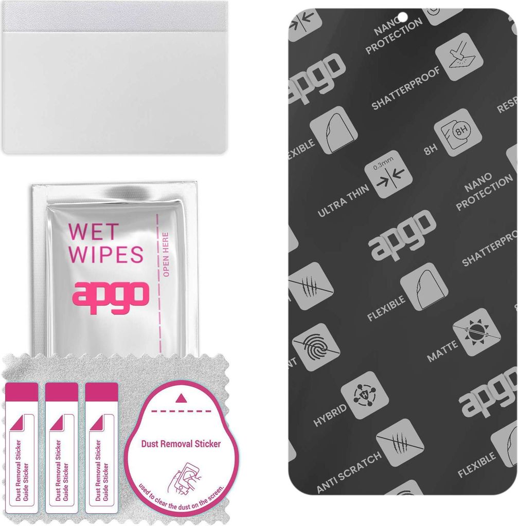 apgo Hybrid Schutzglas, Matt, kompatibel mit Xiaomi Redmi Note 11R, Flexible Nano Glass, toller Ersatz für Hartglas, kratzfester Displayschutzglas...