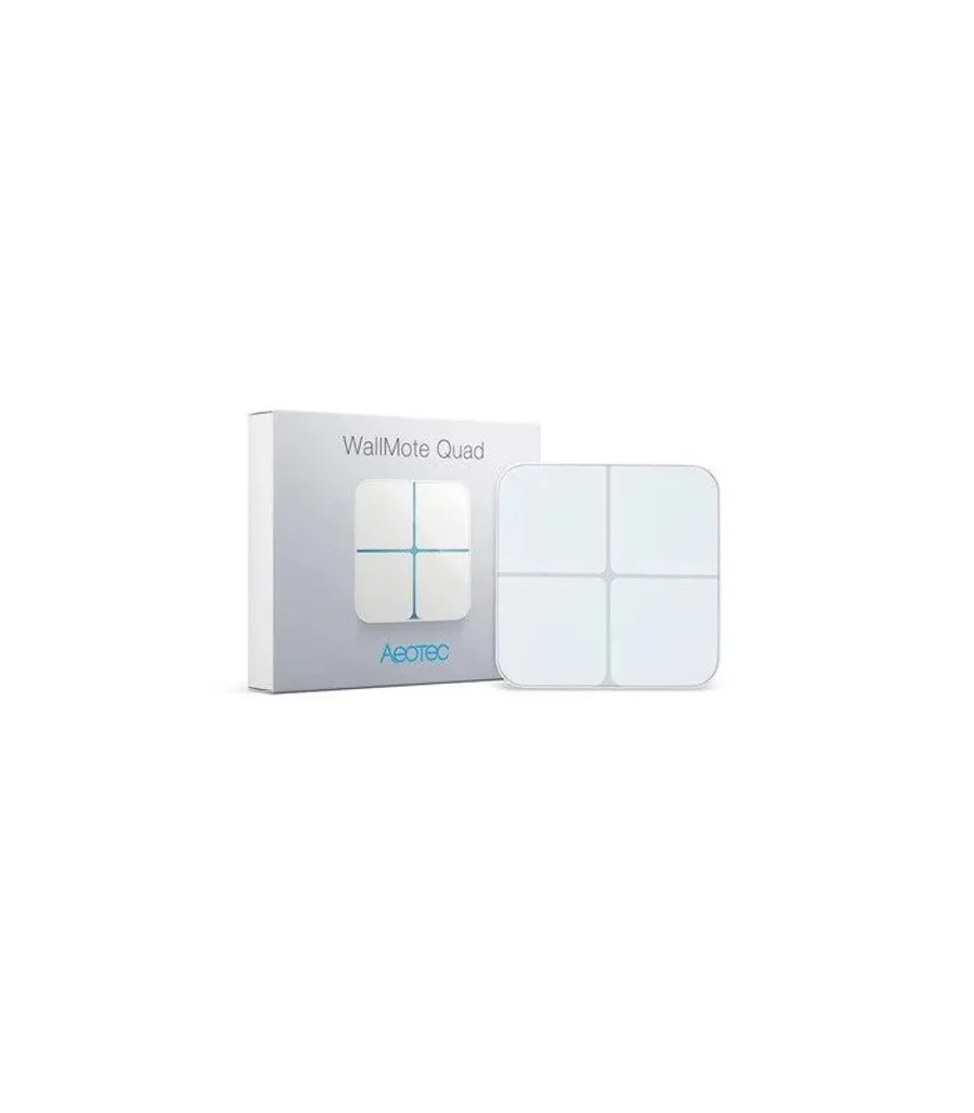 Télécommande Murale Tactile 4 Boutons Aeotec WallMote Quad Z-Wave
