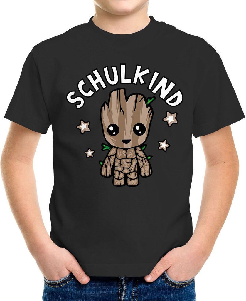 Kinder T-Shirt Jungen "Schulkind" Comicfigur Baum Produktbild 