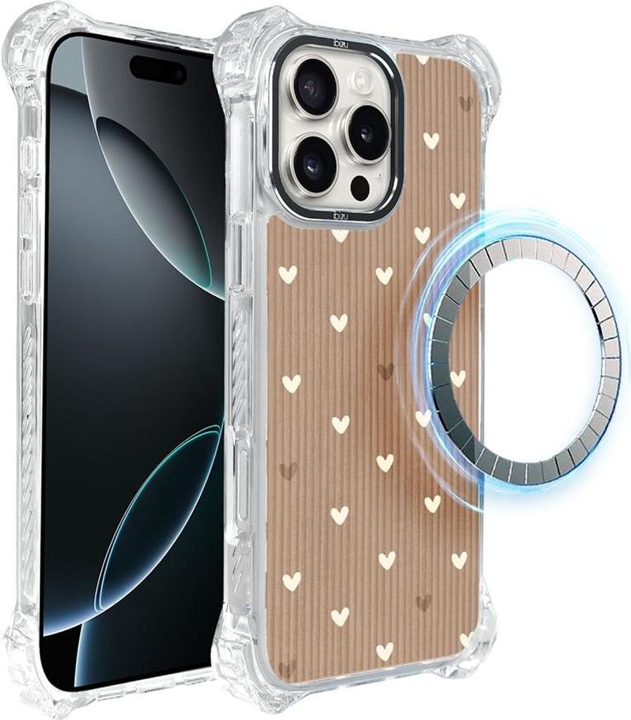 iPhone 16 Pro Max IBIZU DropGuard Ultra Case mit MagSafe, Boho, Powder Hearts