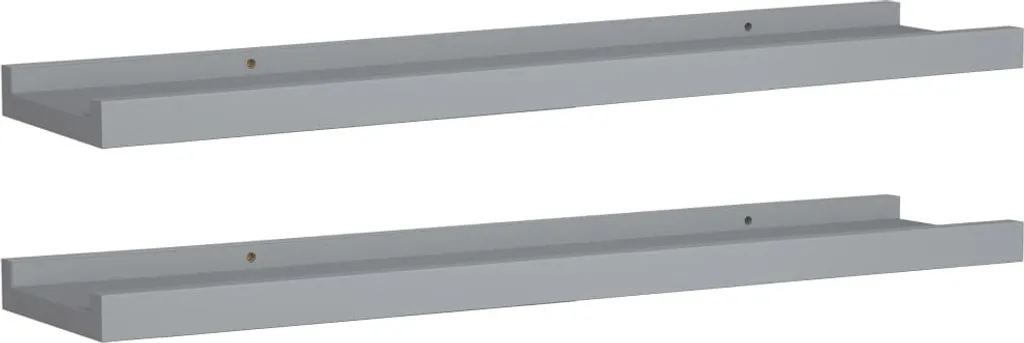 Crea la tua Parete dei Ricordi: 2 Binari Quadri Grigio MDF 60 cm