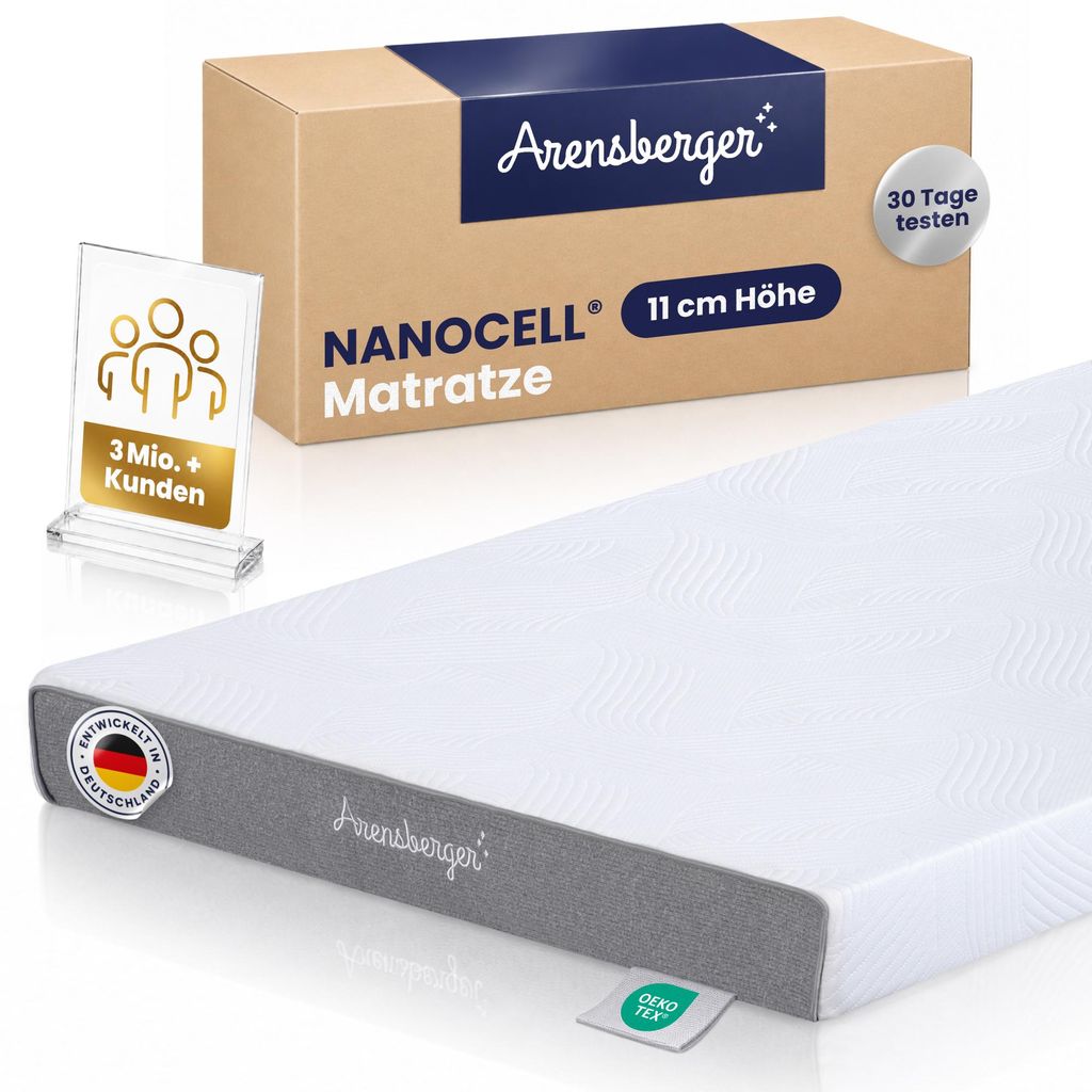 ARENSBERGER LINA, Gelschaum Matratze 90x200 cm – 11 cm Produktbild 
