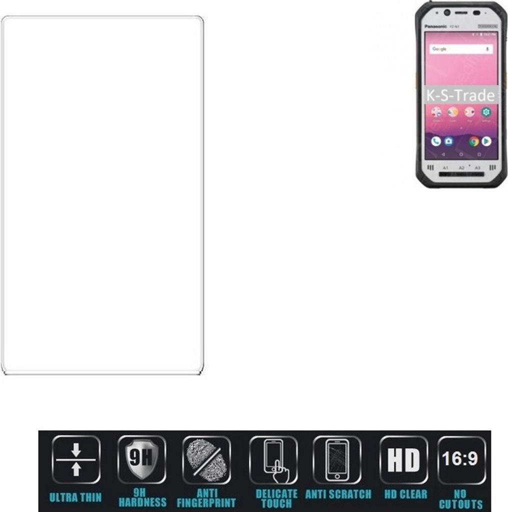 K-S-Trade Displayschutzglas kompatibel mit Panasonic Toughbook FZ-N1 Hartglas Schutzfolie Glasfolie 16:9 Format, bedeckt keine Seitenbereiche