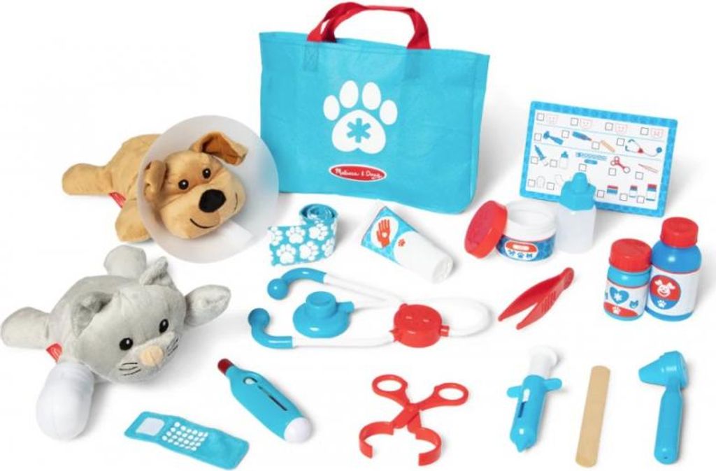 Melissa & Doug Tierarzt Spielset - Tierarzt Spielzeugset 24-teilig