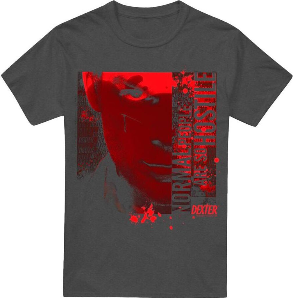 Dexter - "Normal" T-Shirt für Herren/Damen Uni TV15335 (3XL) (Holzkohle)