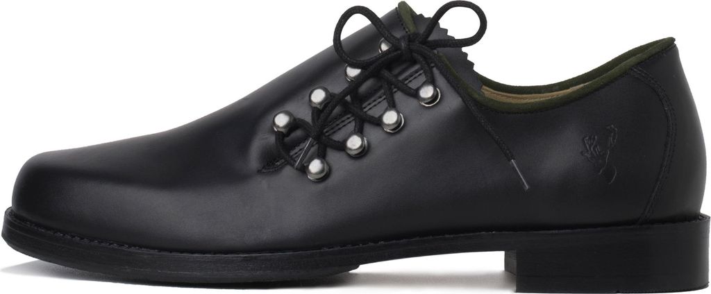 Trachtenschuh Haferlschuhe 578-H mit Ledersohle schwarz , Produktbild 