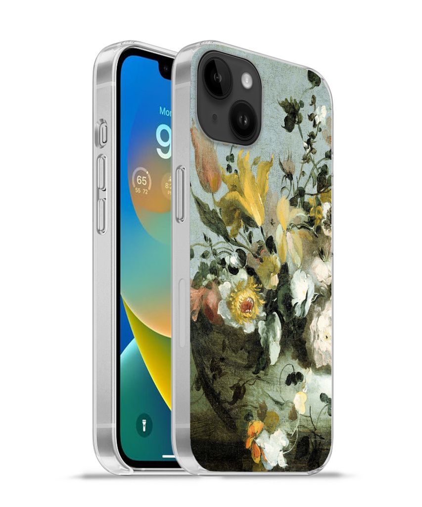 MuchoWow Handyhülle Schutzhülle Hülle für Apple iPhone 14 Plus - Soft case Blumen - Alte Meister - Barock Silikon Softcase Handy Hülle - Abb...