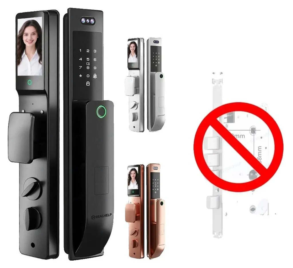 Serrure faciale intelligente 6068 : déverrouillage multi-modes sans clé