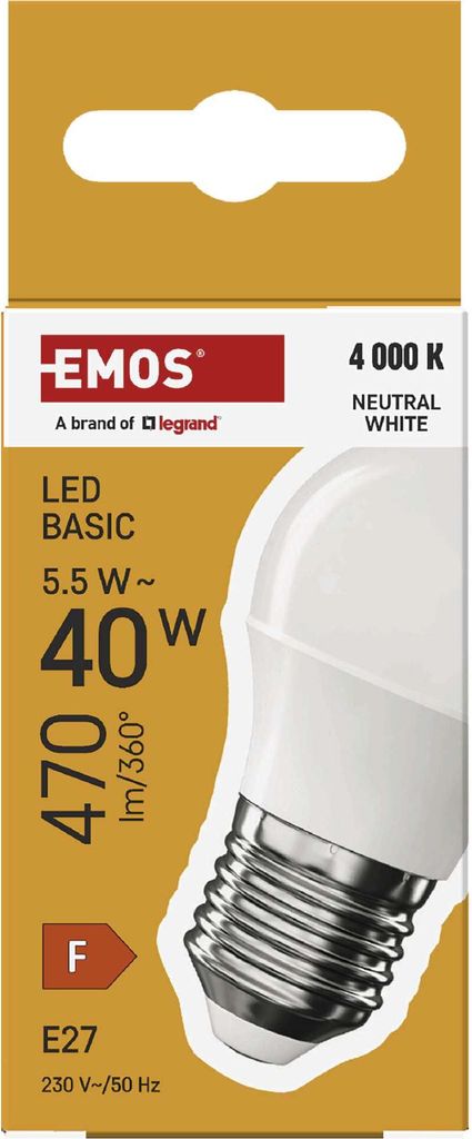 EMOS LED žárovka Mini Globe, 5,5W náhrada za 40W žárovku, Obrázek produktu 4