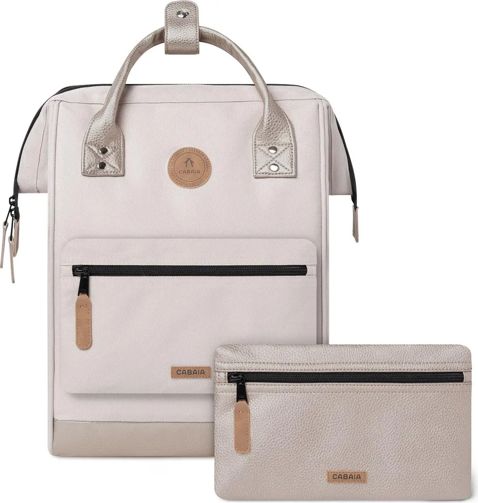 Cabaïa Adventurer M Algiers Beige: Zaino Laptop 18L Eco-Friendly e Modulare
