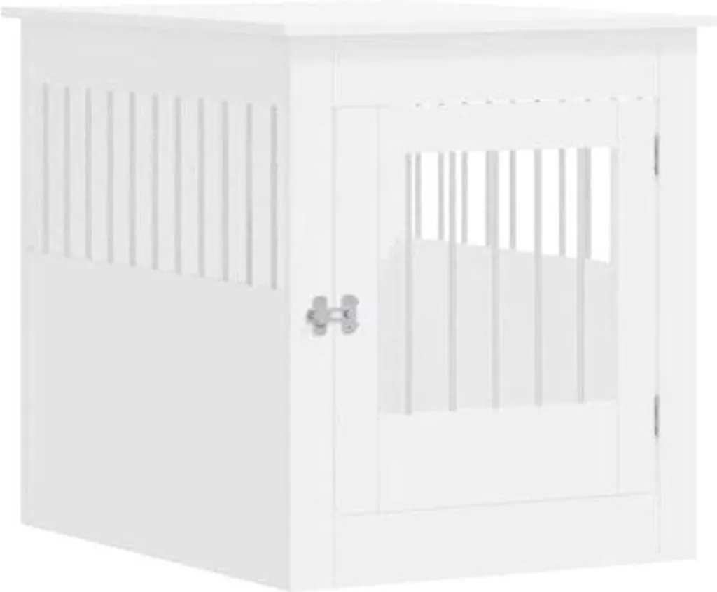 Canapé lit pour chien en bois blanc format XL avec structure solide