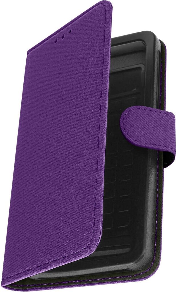 Universal Klapphülle, Etui mit Geldbörse für Smartphones Größe L – Violett